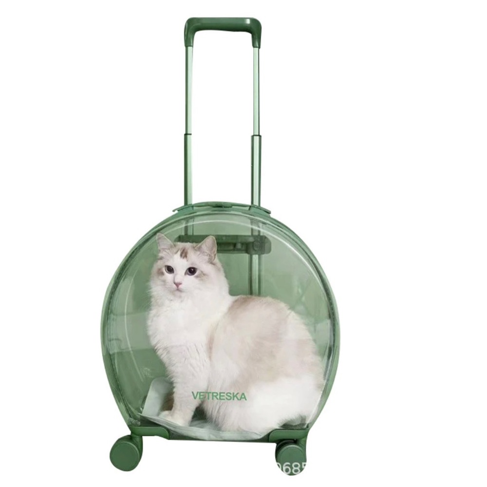 Vetreska Pet Travel Luggage Bag Spinner See Through for Dogs and Cats NWOT